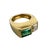Contemporary 1.80 CTW Vintage Style Colombian Emerald & Diamond Ring 18k Yellow Gold, Size 3 For Sale - Image 3 of 8