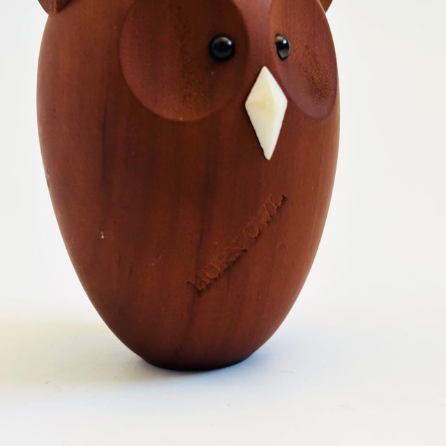 Wood MCM Senshukai Wood Royal Pet - Horn Owl For Sale - Image 7 of 8