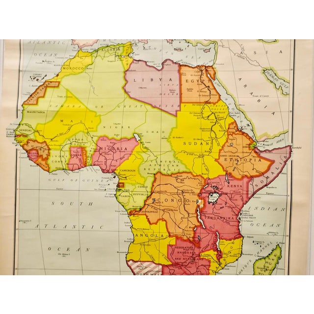 1920s Large University Chart Africa by Bacon, 1920s For Sale - Image 5 of 6