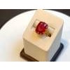 7.5 Carat Cushion Shape Treated Ruby 14 Karat Yellow Gold Ring For Sale - Image 16 of 18
