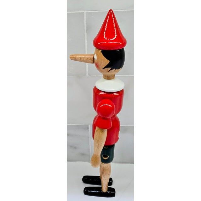 Vintage Mastro Geppetto Pinocchio Wooden Toy Figure – Made in Italy For Sale In Dallas - Image 6 of 12
