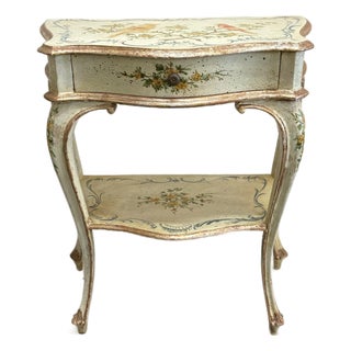 Early 20th Century Venetian Hand-Painted Side Table - Louis XV Style For Sale
