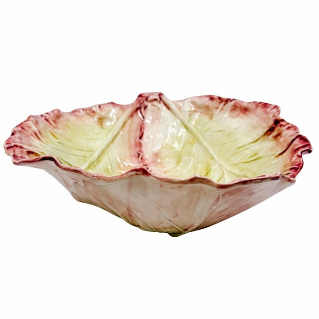 2020s Large Italian Radicchio Majolica Serving Bowl, Bassano Del Grappa For Sale - Image 5 of 8