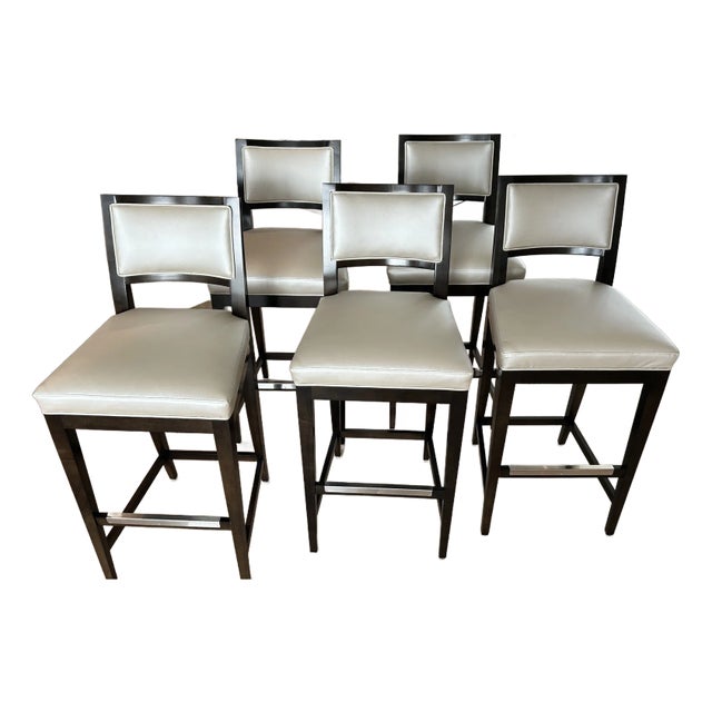 Century Holly Hunt Bar Stools Set of 5 For Sale