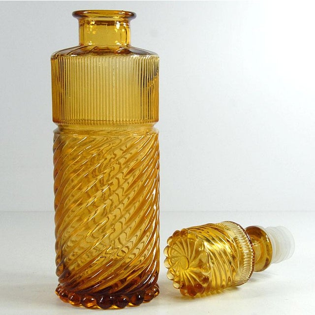 Italian Colored Glass Caraffe from Empoli, 1970s. For Sale - Image 6 of 11