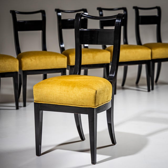 Black Biedermeier Dining Chairs, Early 19th Century, Set of 8 For Sale - Image 8 of 16