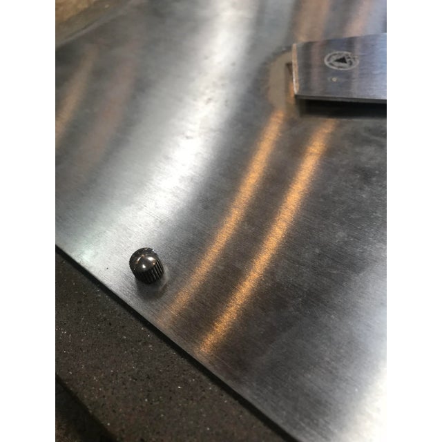 Greige 1970s Vintage Italian Mid Century Photo Frame in Steel and Concrete For Sale - Image 8 of 12