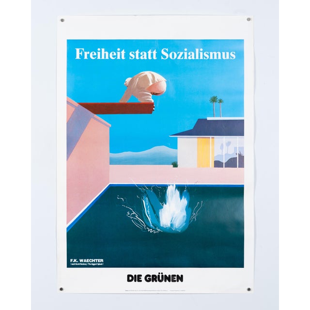 Freedom Instead of Socialism - The Greens - 1990 - Original Political Poster by f.k. Waechter David Hockney) For Sale - Image 3 of 9