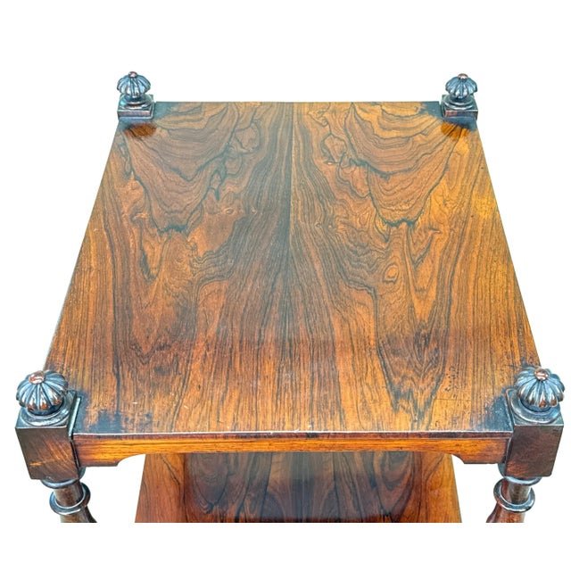 Small Regency Rosewood Whatnot, 1825 For Sale - Image 12 of 14