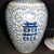 Blue and White Double Happiness Melon Ginger Jars - Pair - 8.7" H For Sale - Image 4 of 8