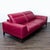 Modern Modern Red Leather 3-Seat Sofa With Cushioned Armrests For Sale - Image 3 of 12