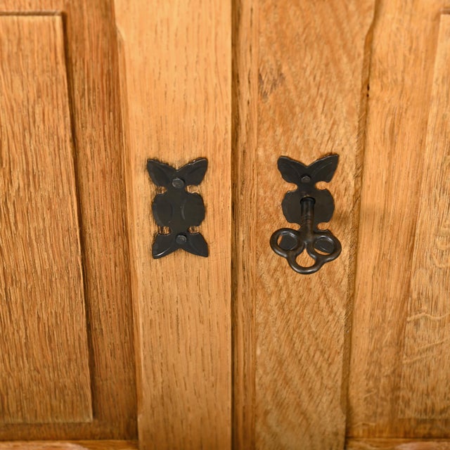 Mid-Century Danish Oak Bedside Cabinets by Henning Kjærnulf, Denmark, 1960s, Set of 2 For Sale - Image 13 of 18