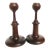English Arts and Crafts Oak Candlesticks- A Pair of 2 For Sale