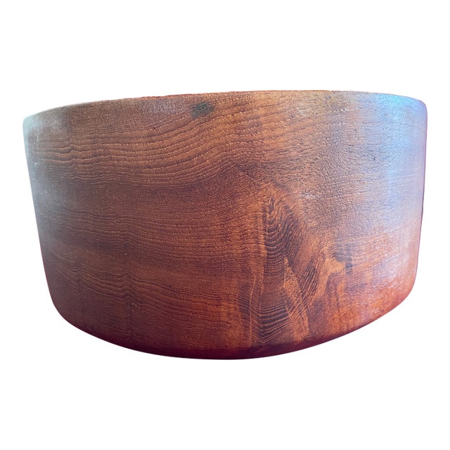 Mid Century Modern Large Old Growth Teak Bowl For Sale