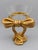 1996 Gold Gilt Bow Pedestal Glass Vase For Sale - Image 6 of 6