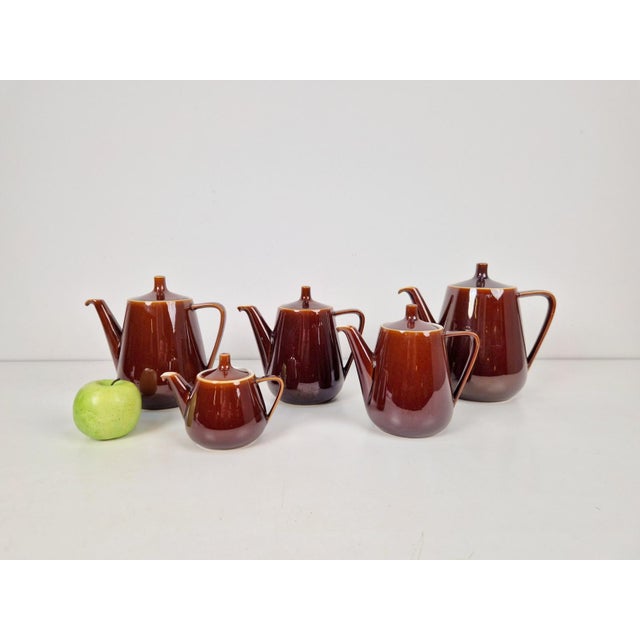 Porcelain Tea Pots from Villeroy & Boch, 1960s, Set of 5 For Sale - Image 4 of 8
