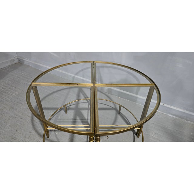 Metal French Art Deco Nesting Tables, 1940s, Set of 4 For Sale - Image 7 of 9