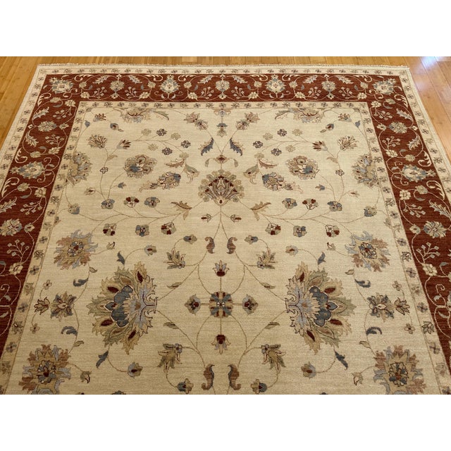 1990s Boho Chic Sultandabad Hand Knotted Area Rug 9x12 For Sale - Image 6 of 10