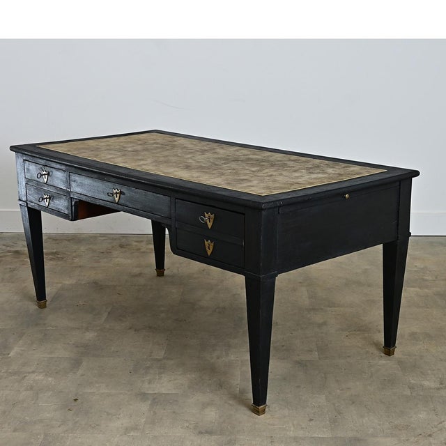 French 19th Century Directoire Style Ebonized Desk For Sale - Image 4 of 14