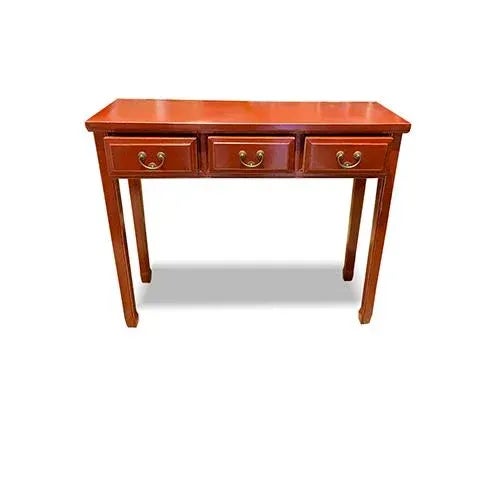 Chinese 1990s Asian Ming Style Console Table-Red For Sale - Image 3 of 5