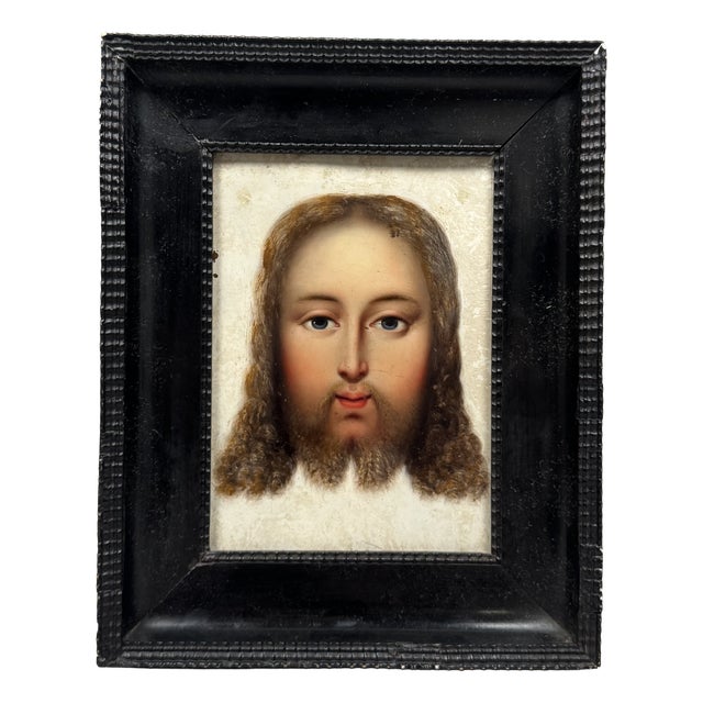 The Holy Face of Christ, 1800s, Oil on Copper For Sale