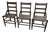 1970s Collection of Short Wooden Ladder Back Chairs- Set of 3 For Sale