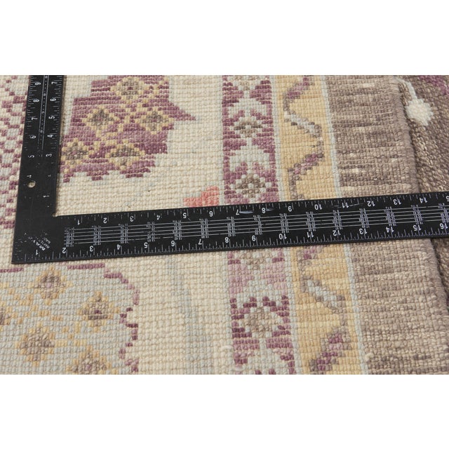 Textile Contemporary Turkish Oushak Rug, 10'01 X 13'05 For Sale - Image 7 of 10