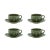 Traditional Bordallo Pinheiro Cabbage Tea Cup & Saucer, Green, Set of 4 For Sale - Image 3 of 3