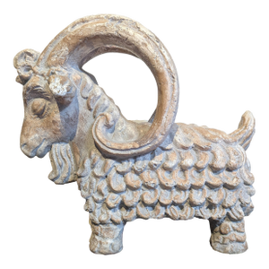 Mid Century Modern Austin Productions Terra Cotta Ram Sculpture