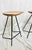 Contemporary Set of 3 Organic Modern Live Edge Wood & Black Iron Bar Stools For Sale - Image 3 of 7