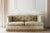French Country Vintage Damask Traditional Tufted Rolled-Arm Sofa With Fringe Skirt For Sale - Image 3 of 18