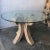 Boho Chic Vintage Coastal Twisted Pretzel Rattan Dining Table. Circa 1980s For Sale - Image 3 of 13