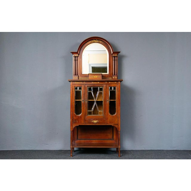 Object: Display cabinet with mirror attachment Epoch & style: Art Nouveau - beginning of the 20th century Features - fine,...
