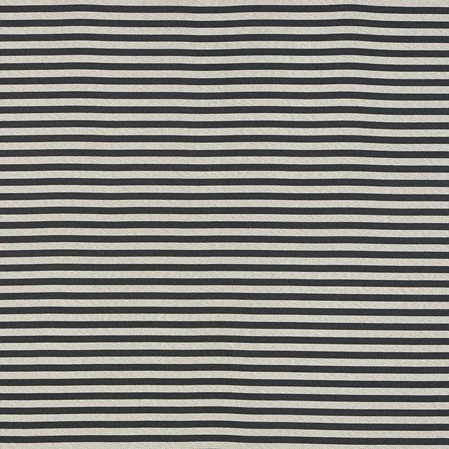 Contemporary Sample - Schumacher Geoffrey Metallic Stripe Fabric in Smoke For Sale - Image 3 of 3