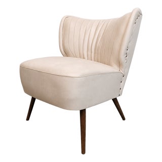 Vintage White Cocktail Chair, Belgium, 1960s For Sale