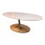Crate & Barrel Nero White Oval Coffee Table For Sale