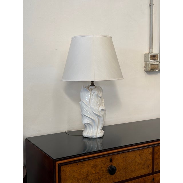 Mid-Century Modern Vintage Ceramic Table Lamp, 1960s For Sale - Image 3 of 12