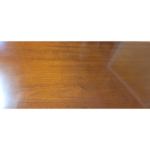 Queen Anne Vintage Lowboy Table Signed For Sale - Image 11 of 14