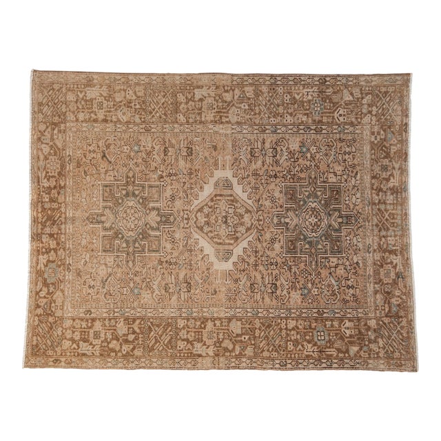 Vintage Distressed Karaja Rug - 4'10" x 6'3" For Sale