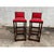 Pair of Vintage Jacobean Style Hardwood Upholstered Bar Stools. For Sale - Image 4 of 10