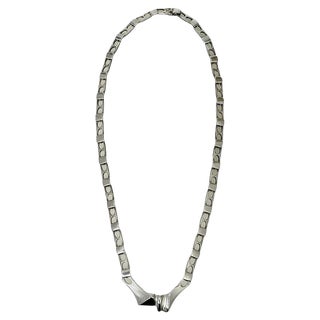 Silver Necklace attributed to Björn Weckström for Lapponia, 1960s For Sale