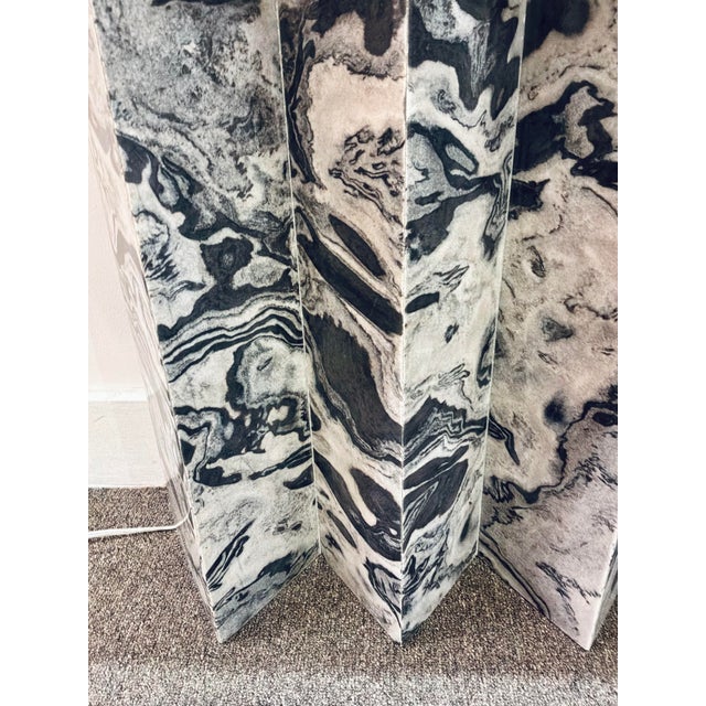 Contemporary Gray and Black Marble Console Table For Sale In Atlanta - Image 6 of 6