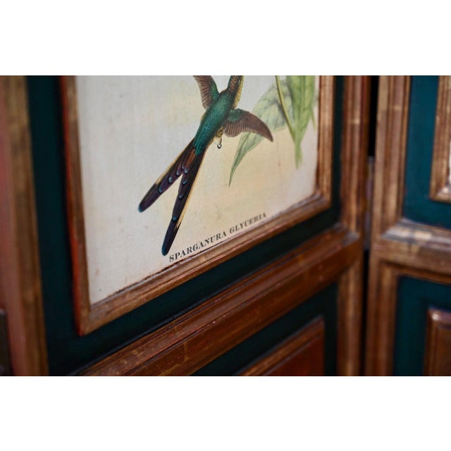 Victorian Screen with Birds and Roses, 1940s For Sale - Image 10 of 18