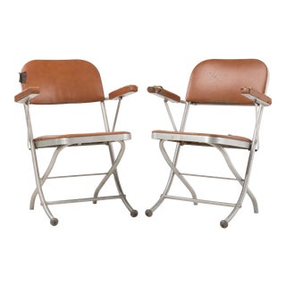 1940s Vintage Warren McArthur for Mayfair Industries Folding Chair- a Pair For Sale