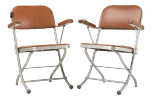 1940s Vintage Warren McArthur for Mayfair Industries Folding Chair- a Pair