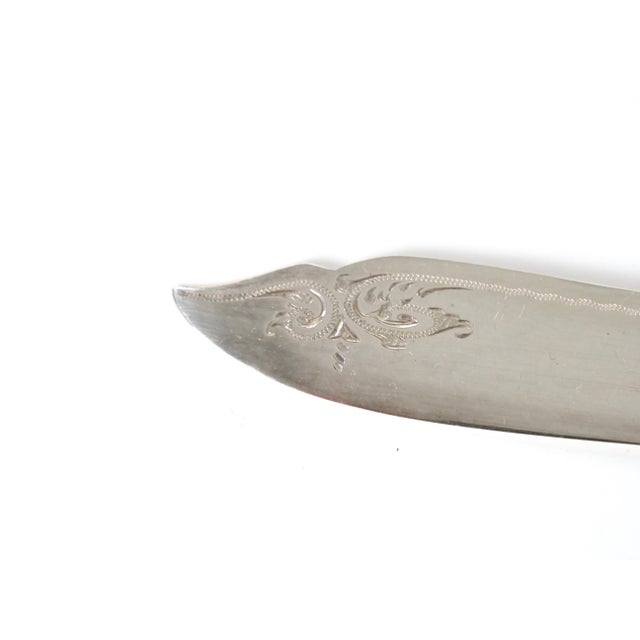 Silver English Silver-Plated Tableware Fish Cutlery Set, Sheffield, Circa 1910s For Sale - Image 8 of 9