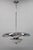 Art Deco Chrome and Opaline Glass Chandelier from Napako, 1930s For Sale - Image 3 of 14