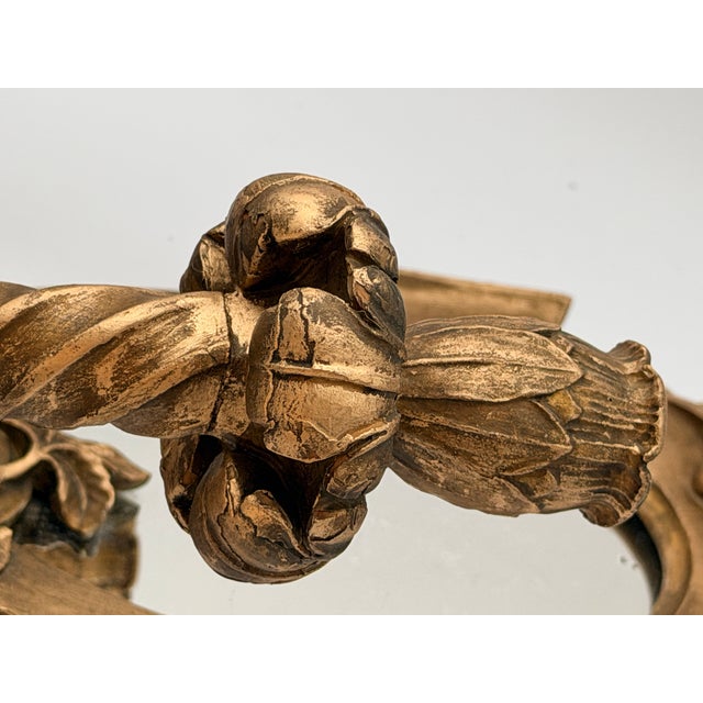 Gold Vintage Italian Hollywood Regency Gilt Wood Mirrored Two-Arm Wall Sconces - A Pair For Sale - Image 8 of 15