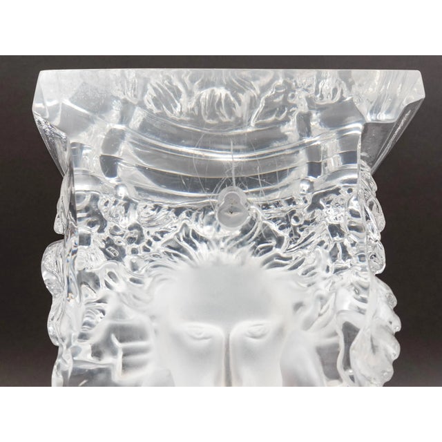 Transparent Yaacov Heller Vintage Art Deco Figural Lucite Wall Mounted Sconce Sculpture For Sale - Image 8 of 10