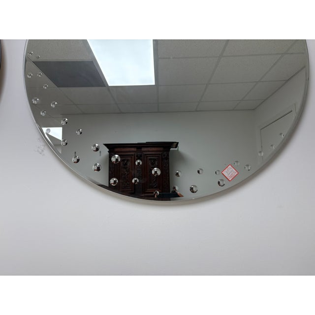 1960s 1960s Italian Modern Mirror With Bullseye Design For Sale - Image 5 of 9